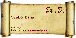 Szabó Dina névjegykártya